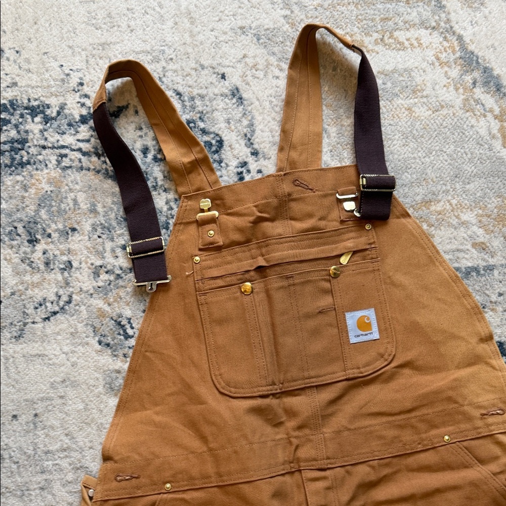 42x34 Carhartt Men’s Duck Bib Overalls - NWT- Brown/Tan